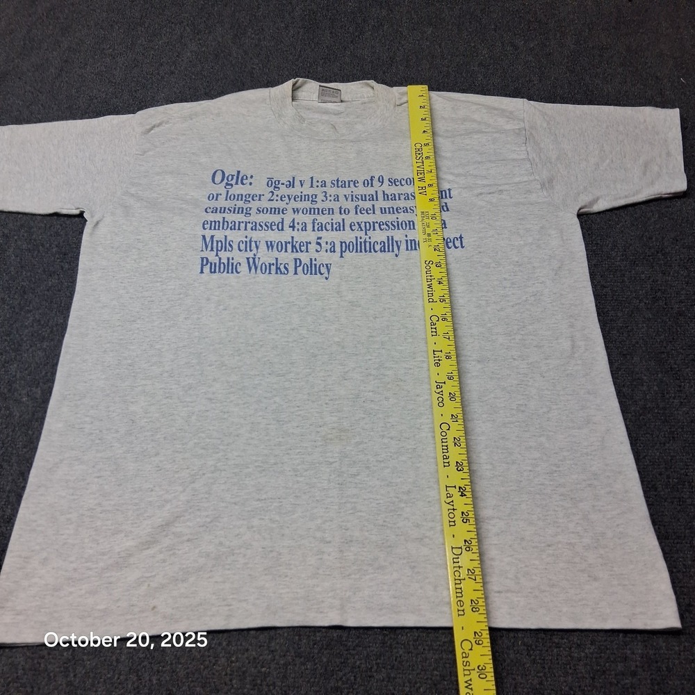 Vintage Ogle T Shirt Size XL Novelty Funny Single Stitch Heather Gray BEST - Picture 6 of 9